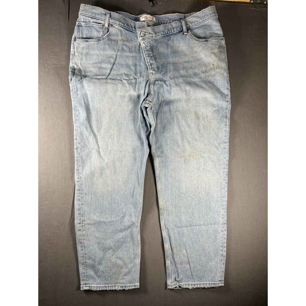 NWT Abercrombie & Fitch The Dad High Rise Jeans Light Wash Womens Size 35/20s